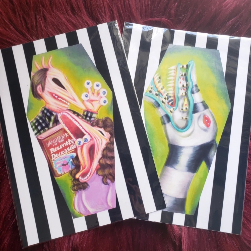 Beetlejuice Art Print bundle 5×7inches ORIGINAL ART by me